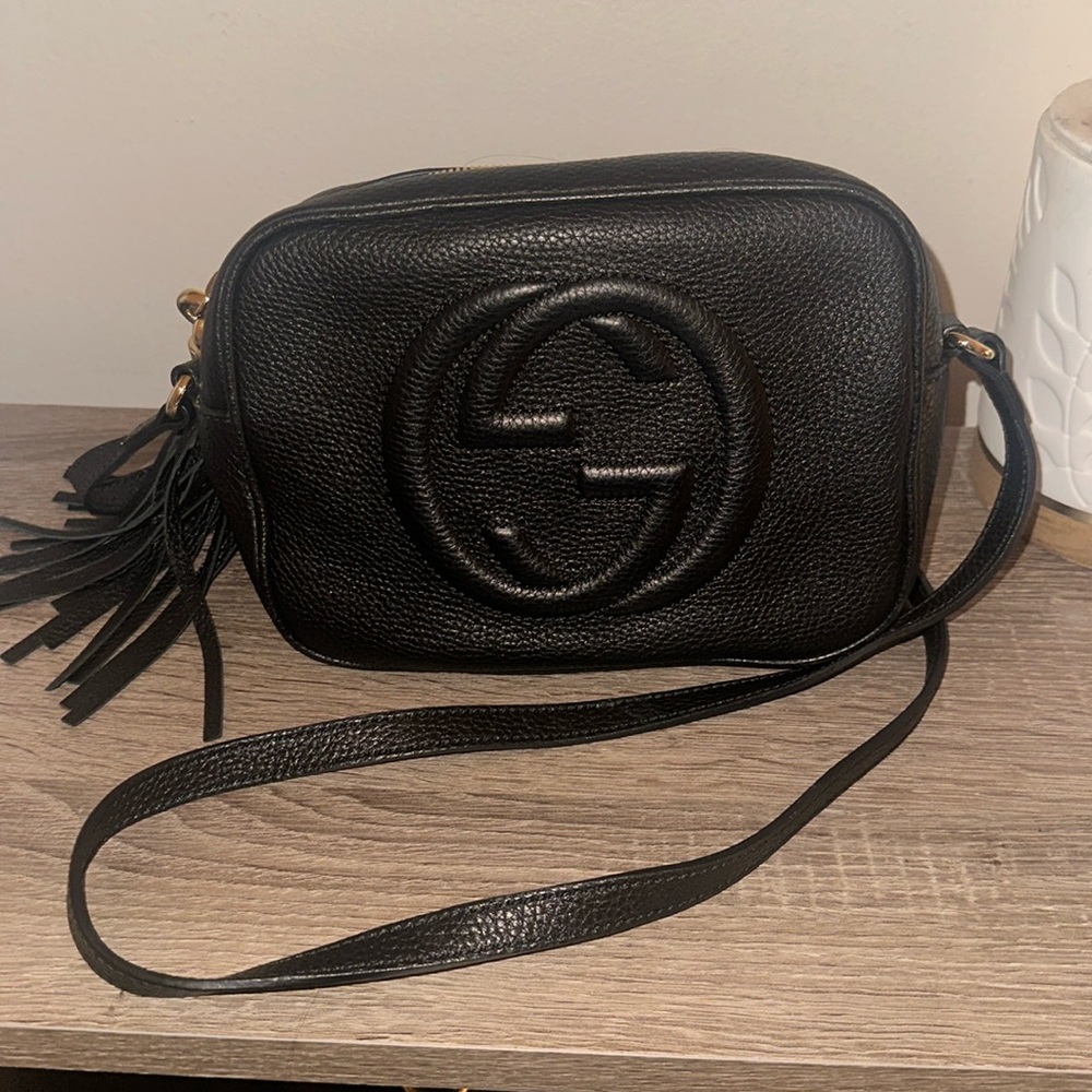 Gucci Soho Disco Crossbody Bag Leather Small In Black